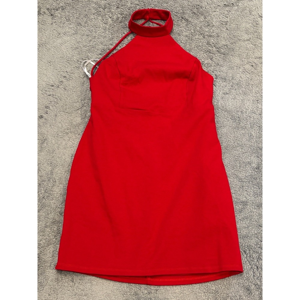 NWT Lulus Halter Dress Girls Youth XL Red Midi Strappy Formal Dance